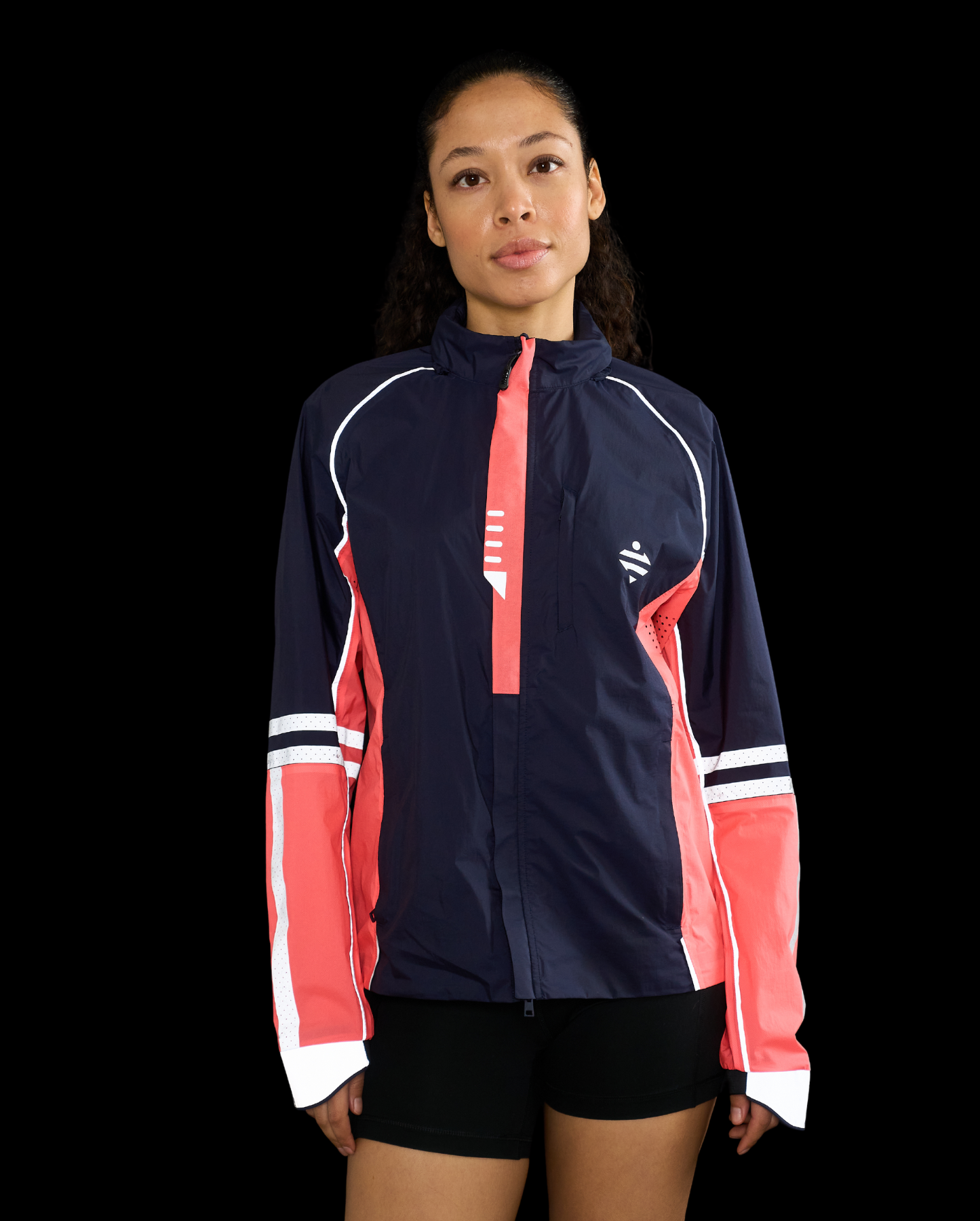 veste vélo respirante et détails réfléchissants corail
