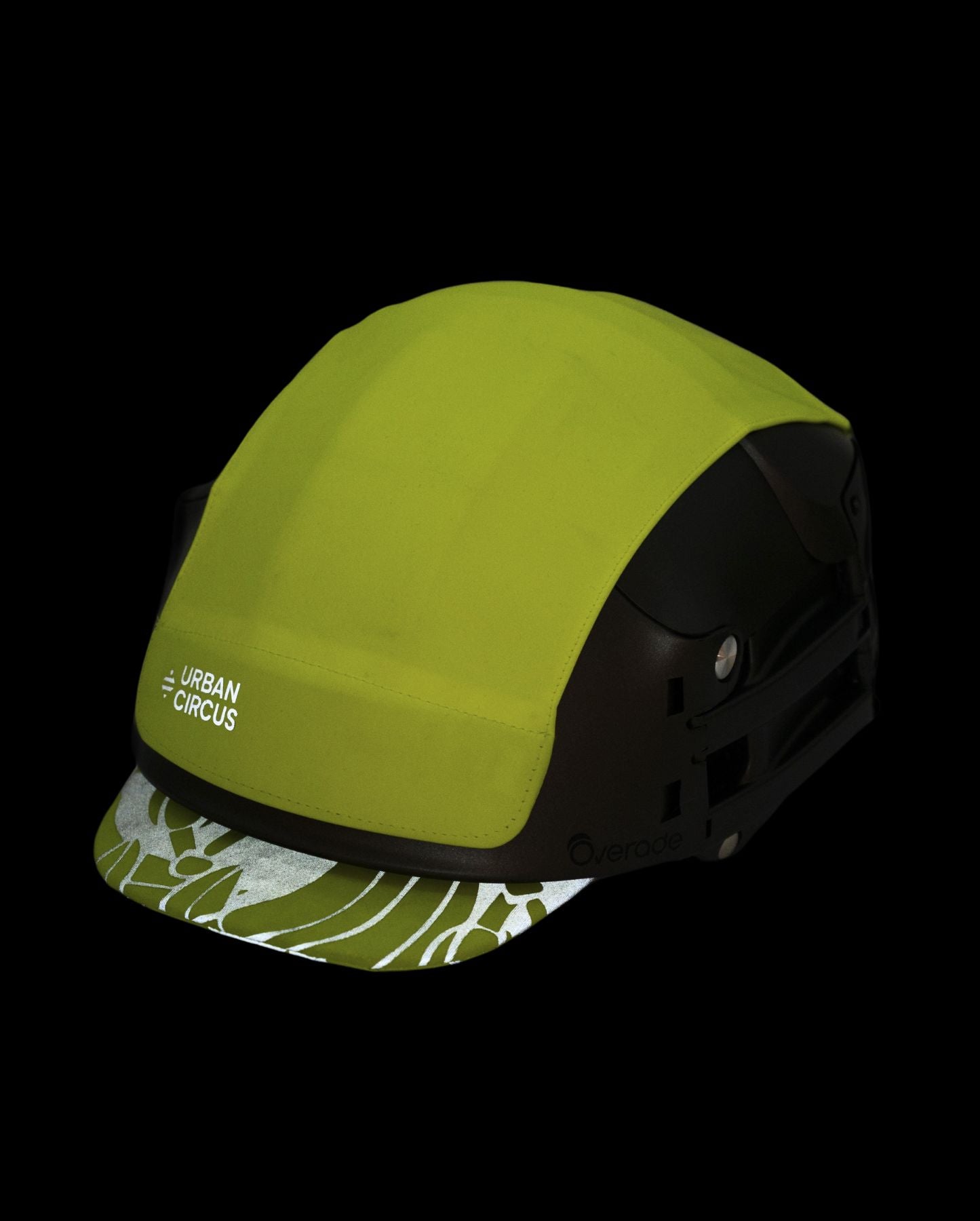 casque pliable overade imperméable jaune fluo upcycling visière réfléchissante