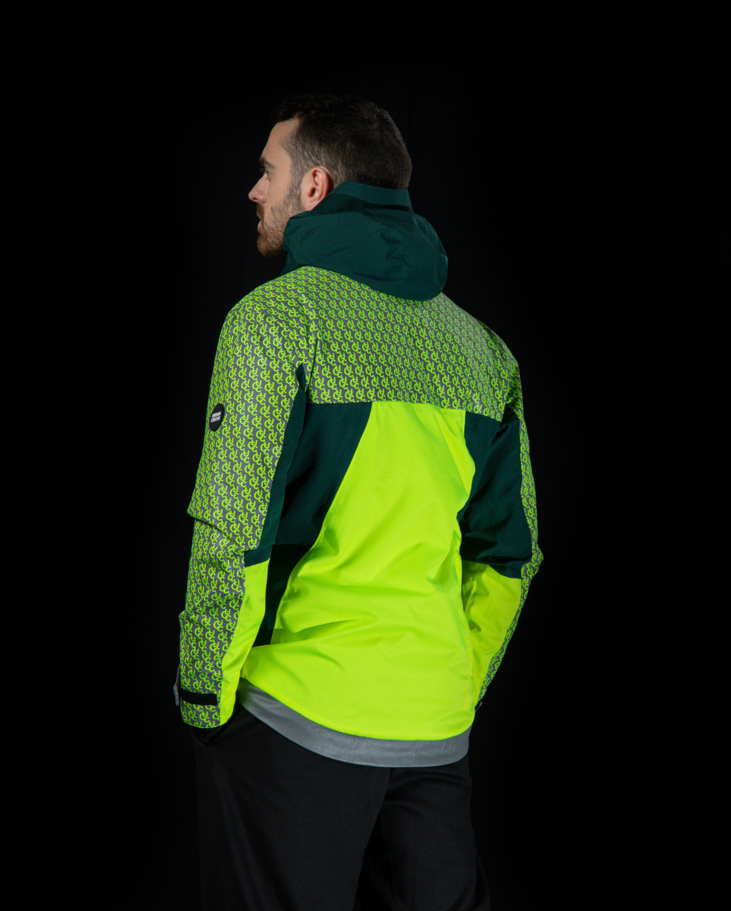 veste vélo dos imperméable et jaune fluorescente