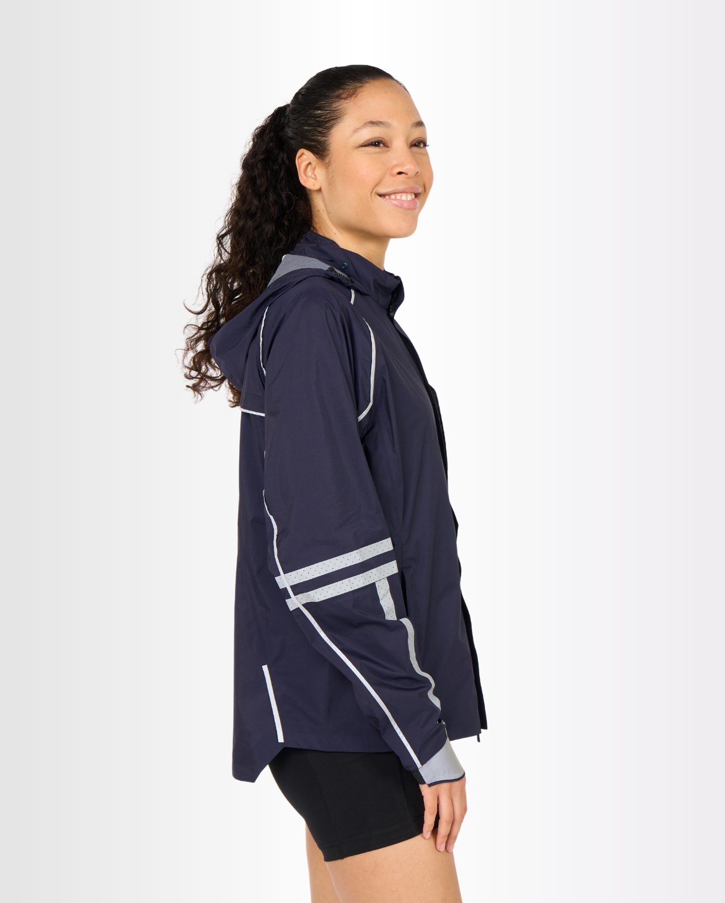veste sportswear bleue marine pour la pluie, le vent ultra respirante et légère