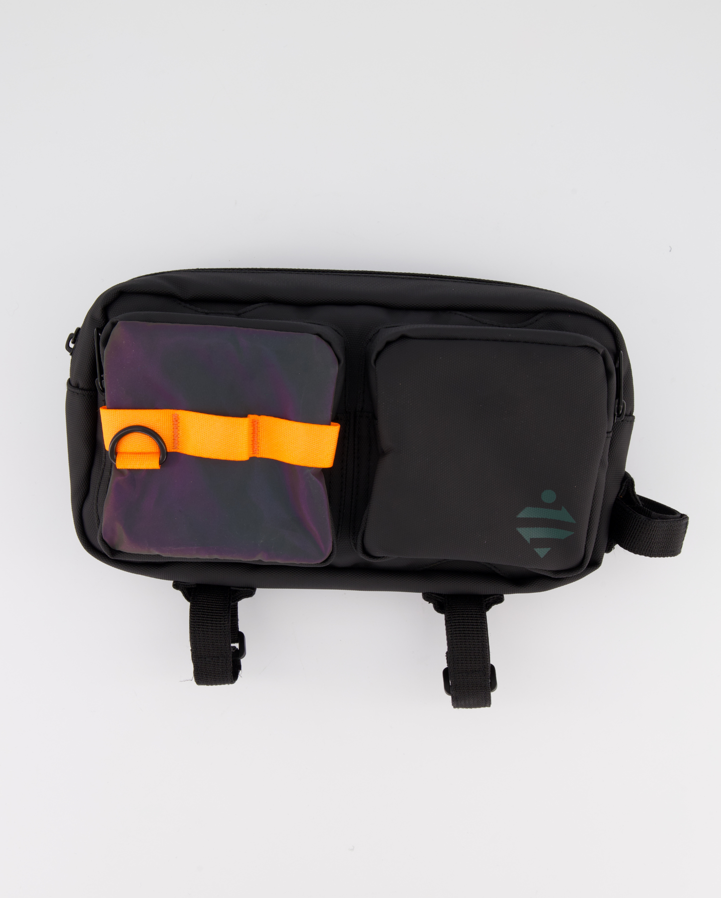 grande banane polyvalente sacoche vélo cadre guidon noire réfléchissante