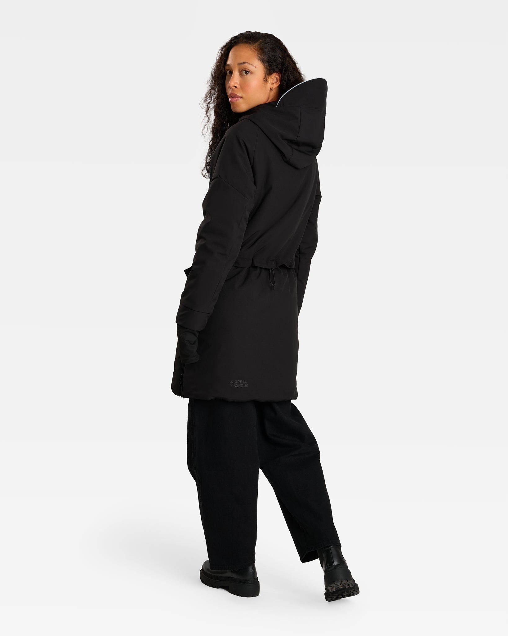 Manteau long chaud réversible noir urban circus