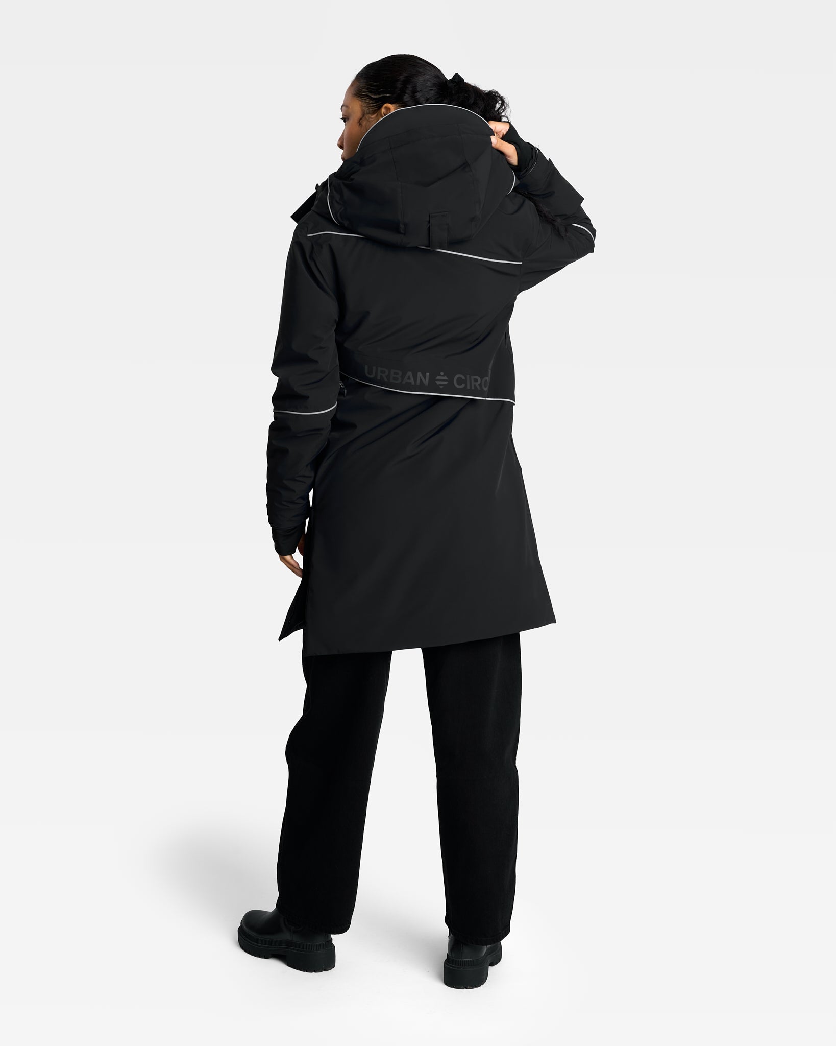 parka technique vélotaf hiver noire femme imperméable respirante