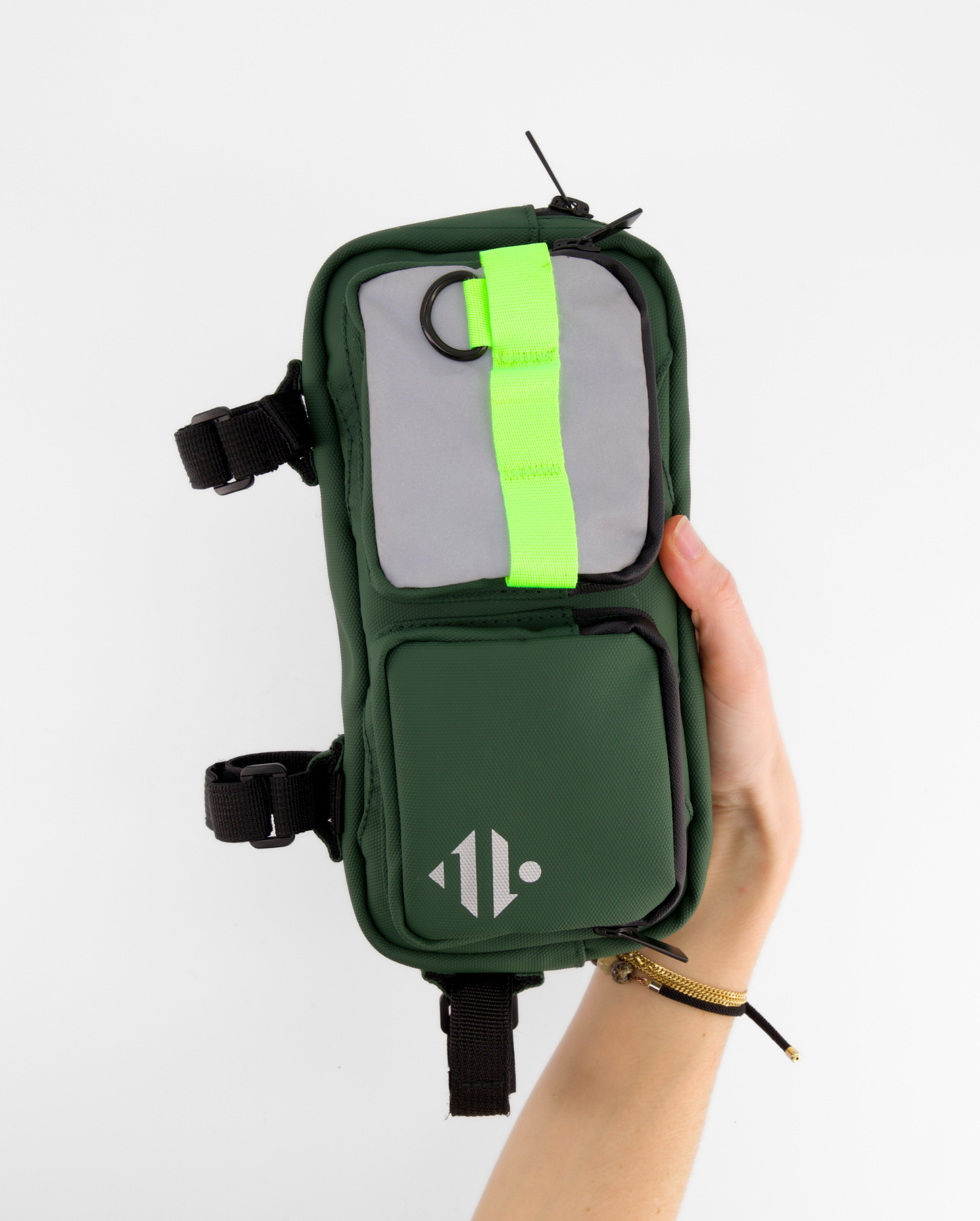 sac banane sacoche vélo cadre guidon kaki
