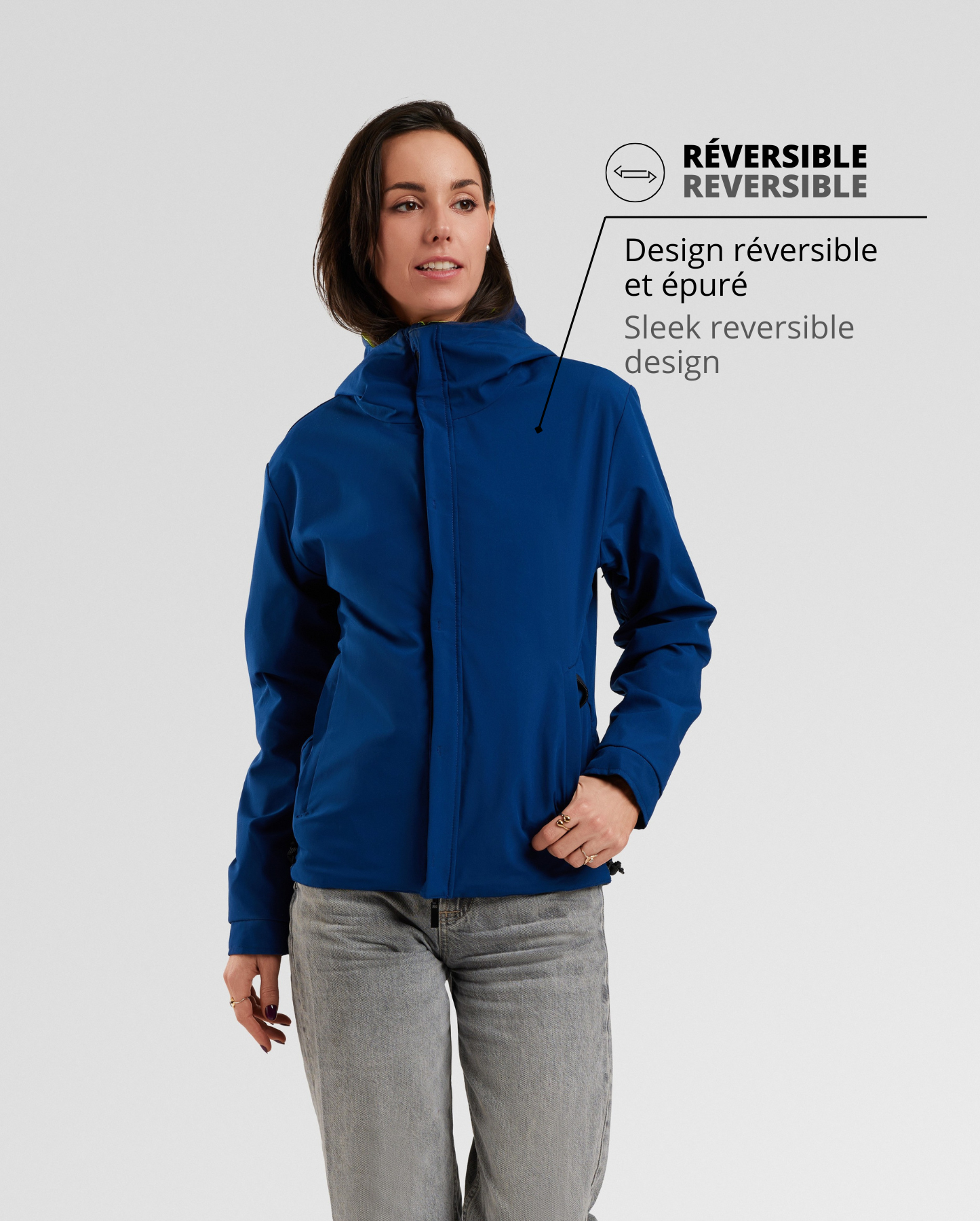 REPOP PATTERN REFLECTIVE & REVERSIBLE JACKET