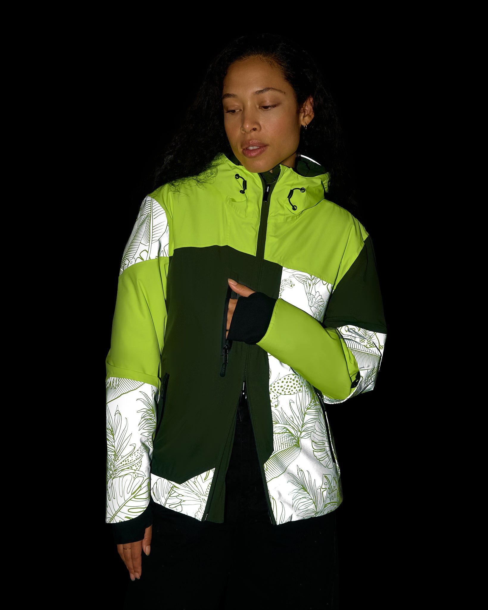 veste hiver vélo veste REPOP visible fluo imperméable et respirante