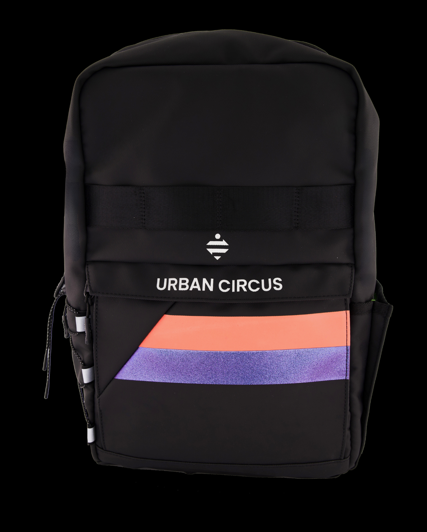 sac-à-dos polyvalent sacoche vélo noire réfléchissante de nuit