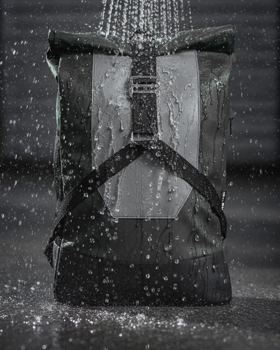 sac à dos vélotaf gris noir imperméable réfléchissant