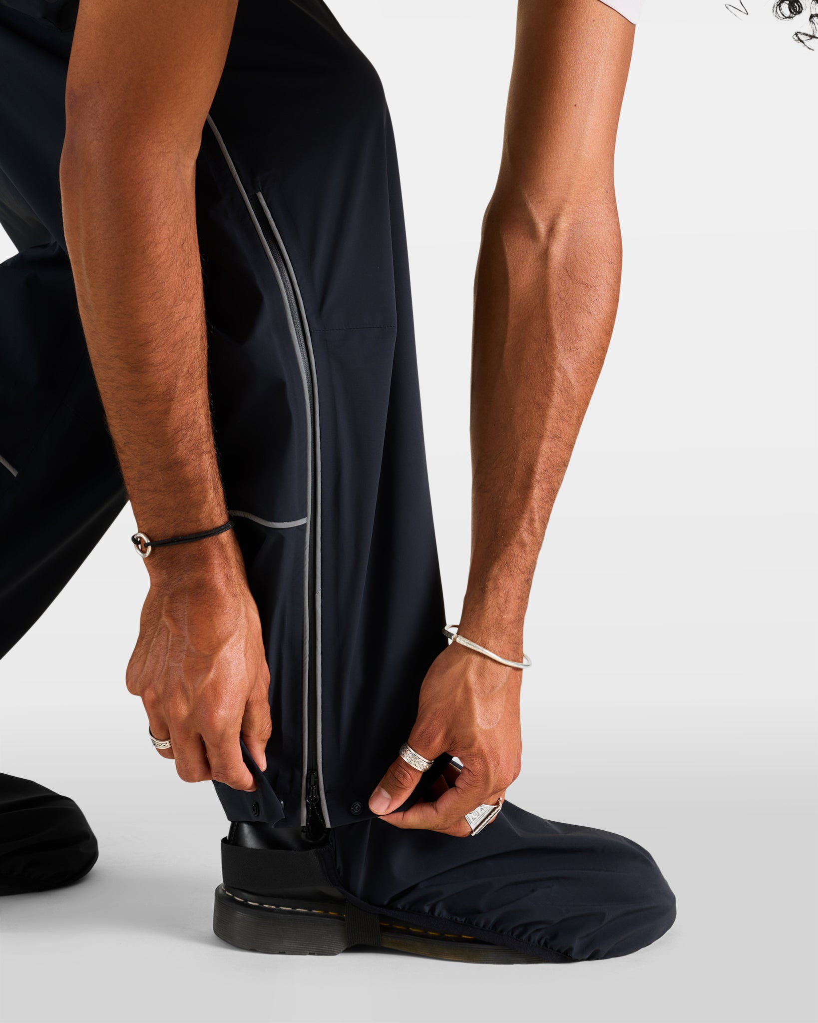 surpantalon de pluie vélotaf cheville ajustable bouton pression
