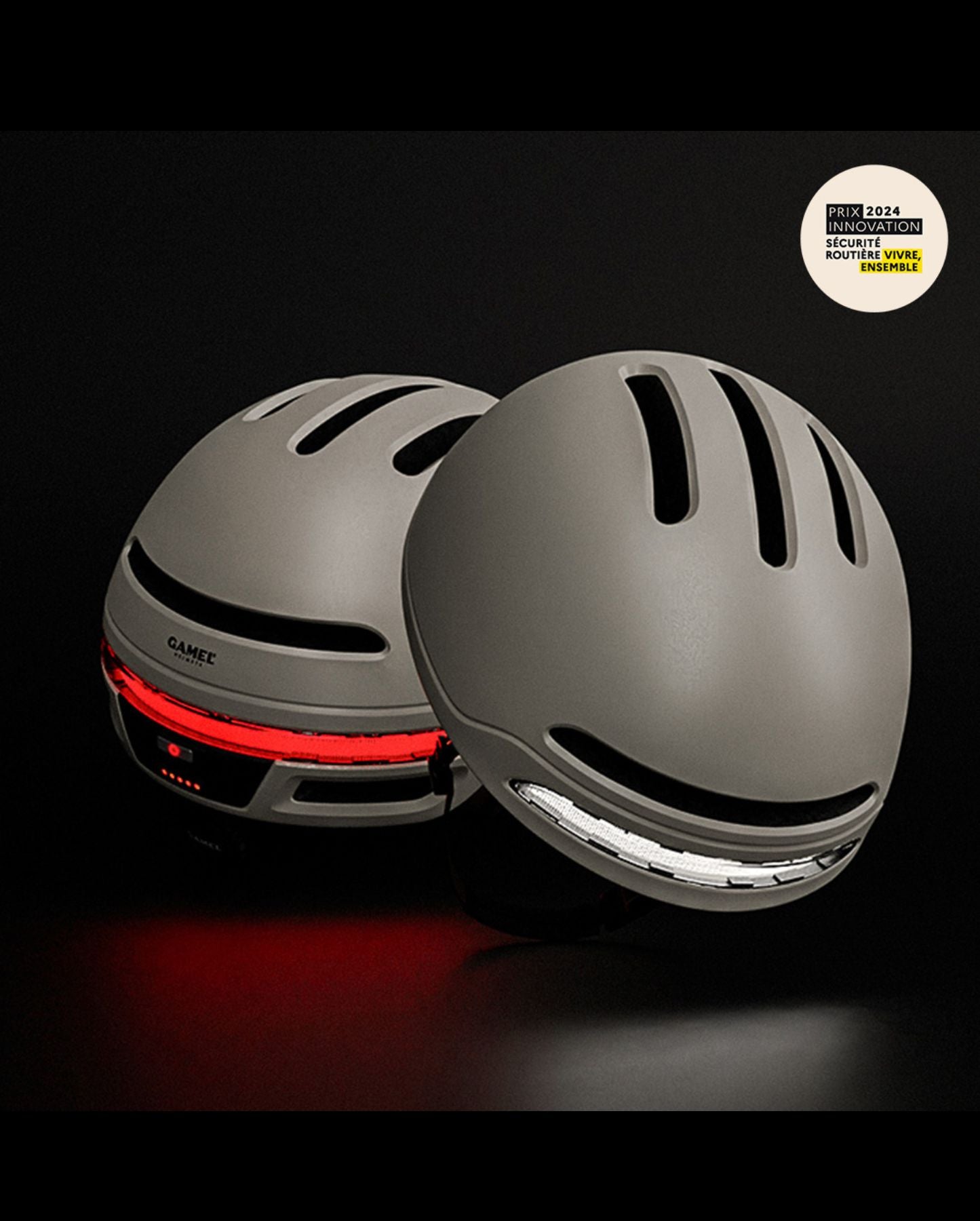 Casque De Vélo Connecté T'NB Avec Feux LED, Stop Automatique Et Clignotants Télécommandés – Gris Foncé, Visière Anti-UV
