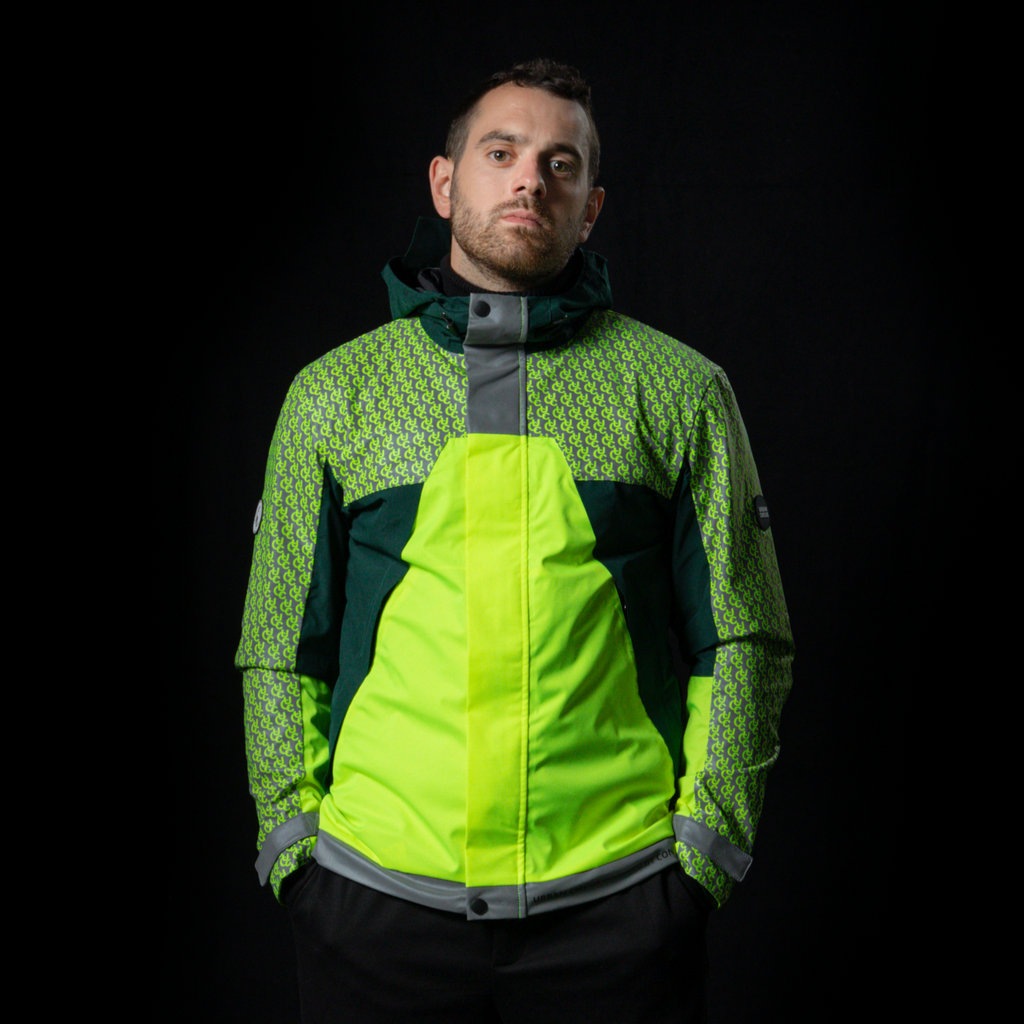 UC x Continental DETECTABLE fluorescent reflective cycling jacket