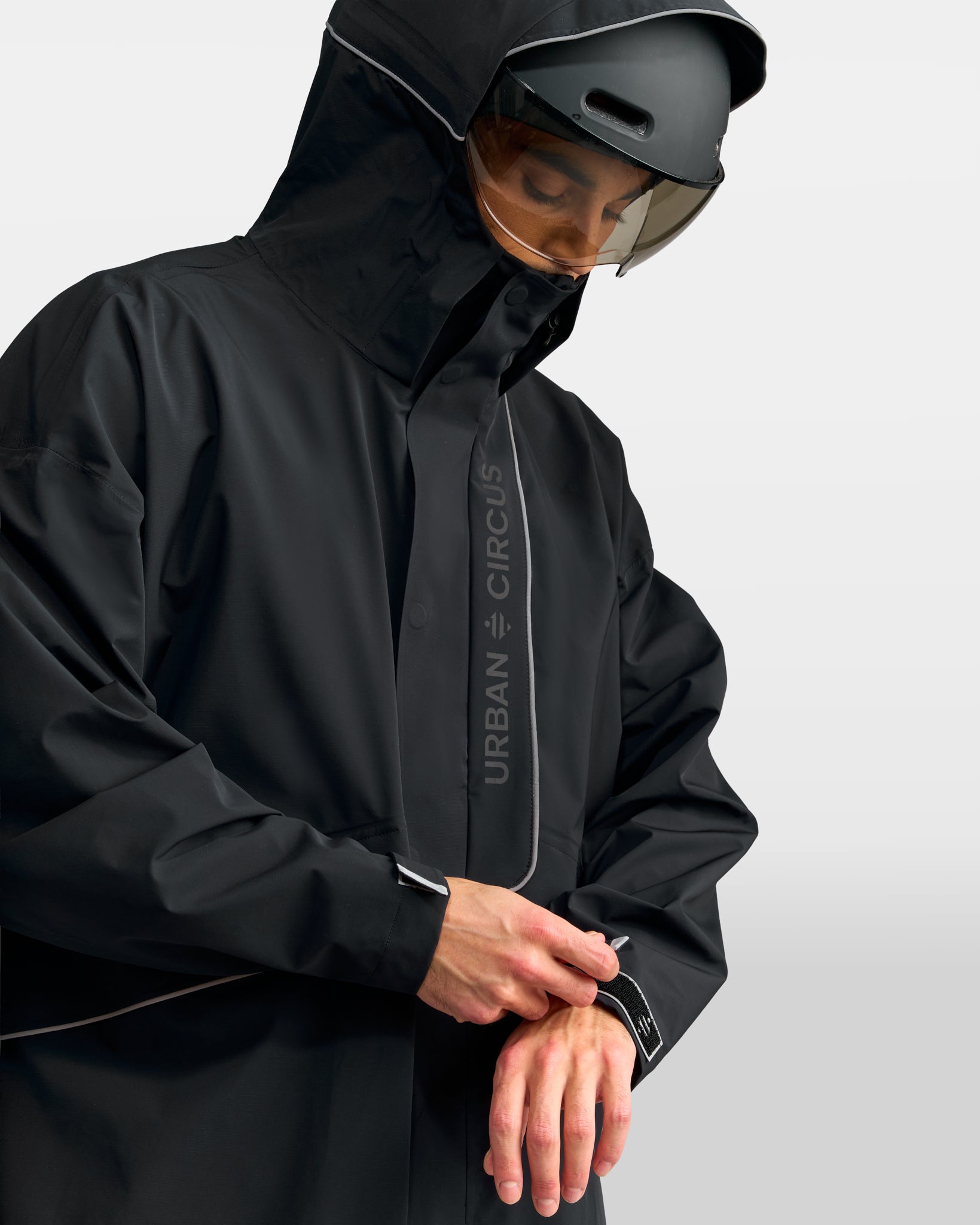 Parka vélo noire imperméable respirante légère ALUR homme