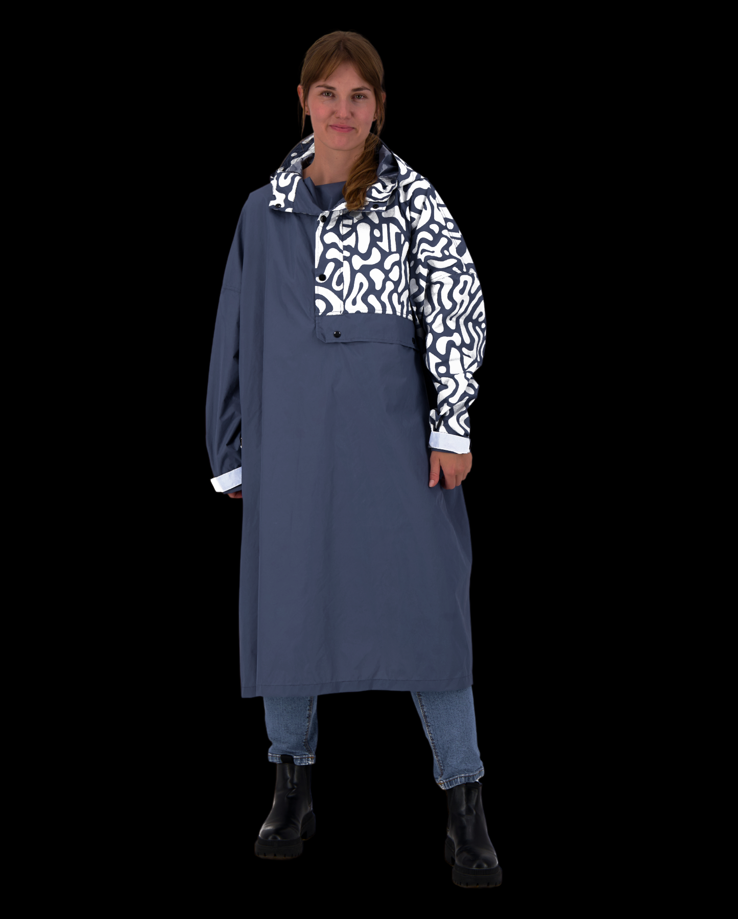 Poncho Imperméable Transparent Réutilisable avec Capuche et Manches Poncho Imperméable Transparent Réutilisable avec Capuche et Manches
