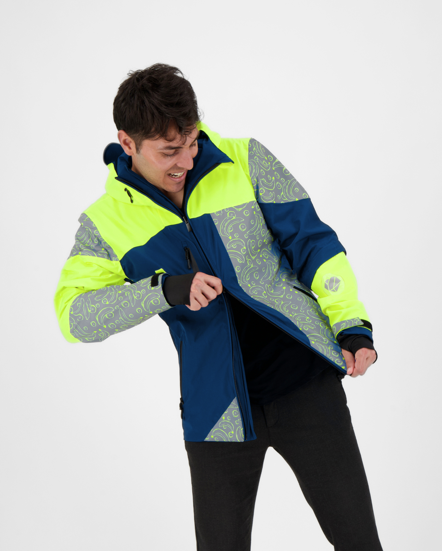 REPOP PATTERN REFLECTIVE & REVERSIBLE JACKET