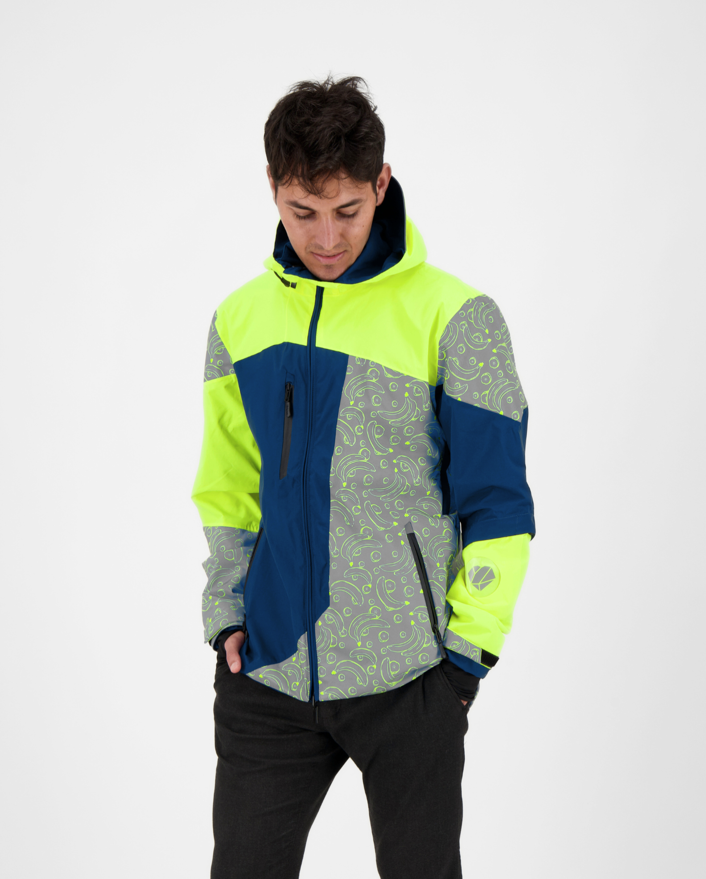 REPOP PATTERN REFLECTIVE & REVERSIBLE JACKET