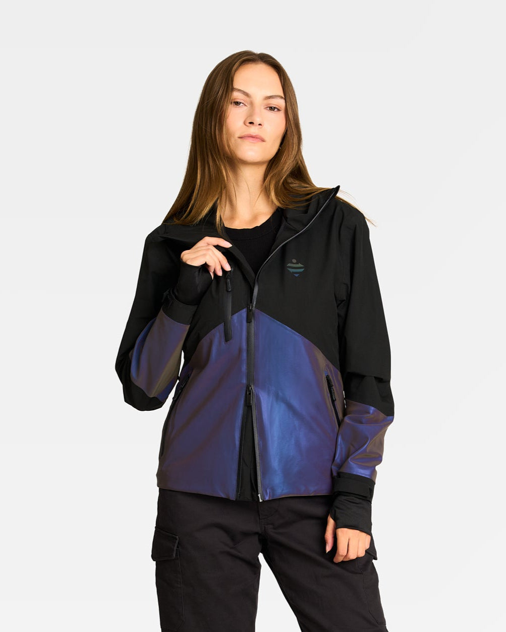 veste reflechissante velo noire respirante zip double ouverture