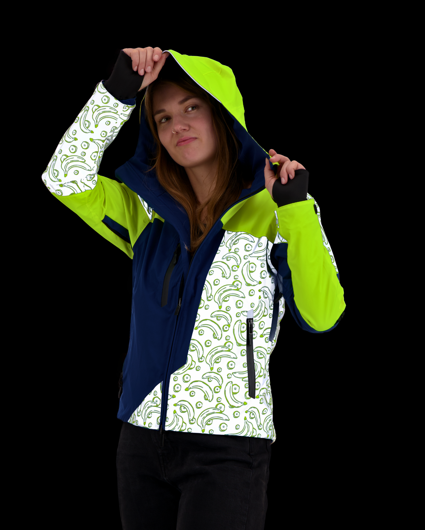 REPOP PATTERN REFLECTIVE & REVERSIBLE JACKET