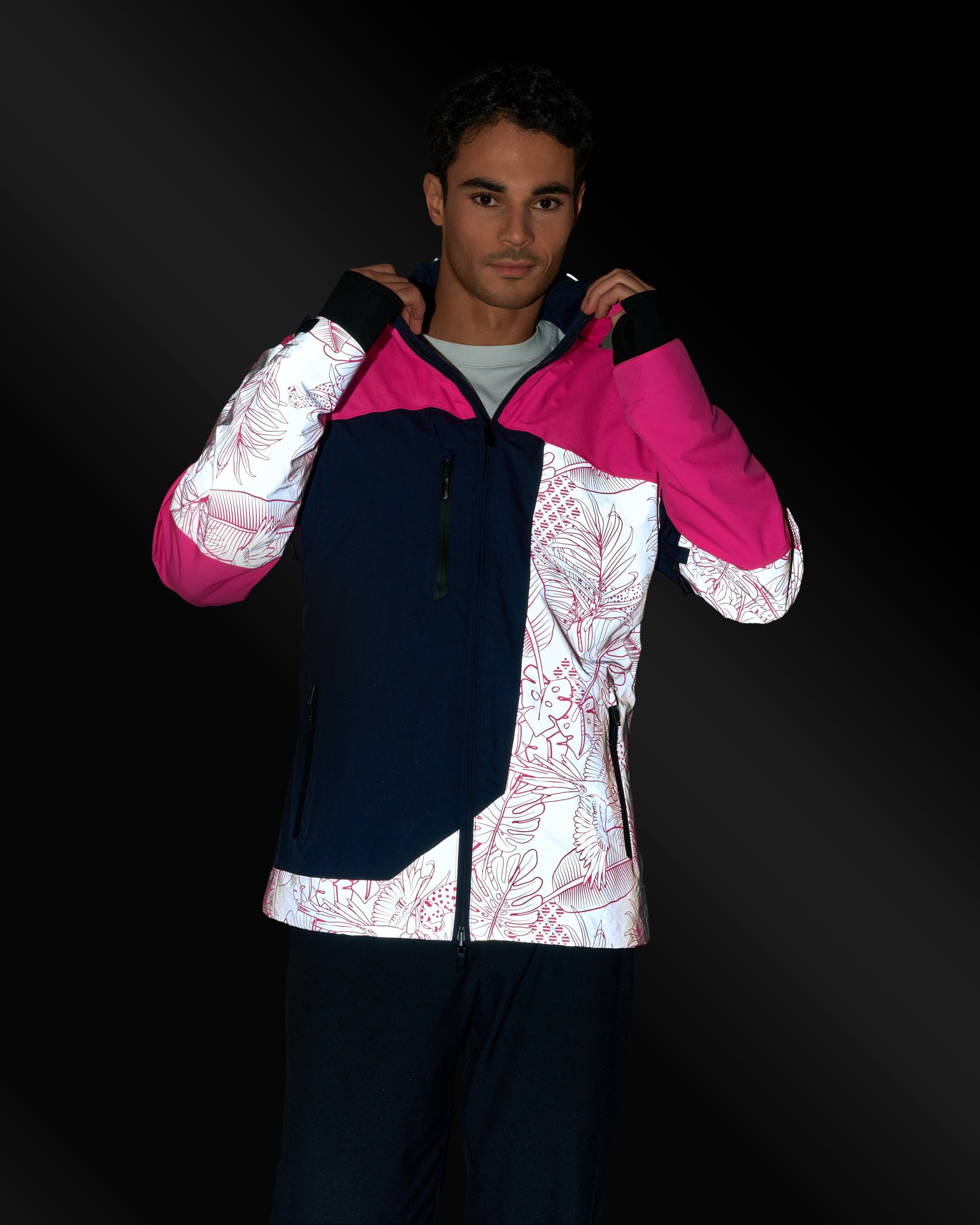 REPOP PATTERN REFLECTIVE & REVERSIBLE JACKET