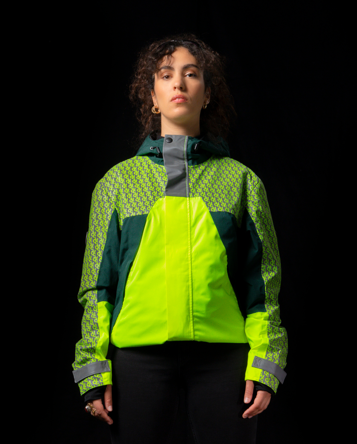 veste femme detectable IA haute visibilité jaune fluo 