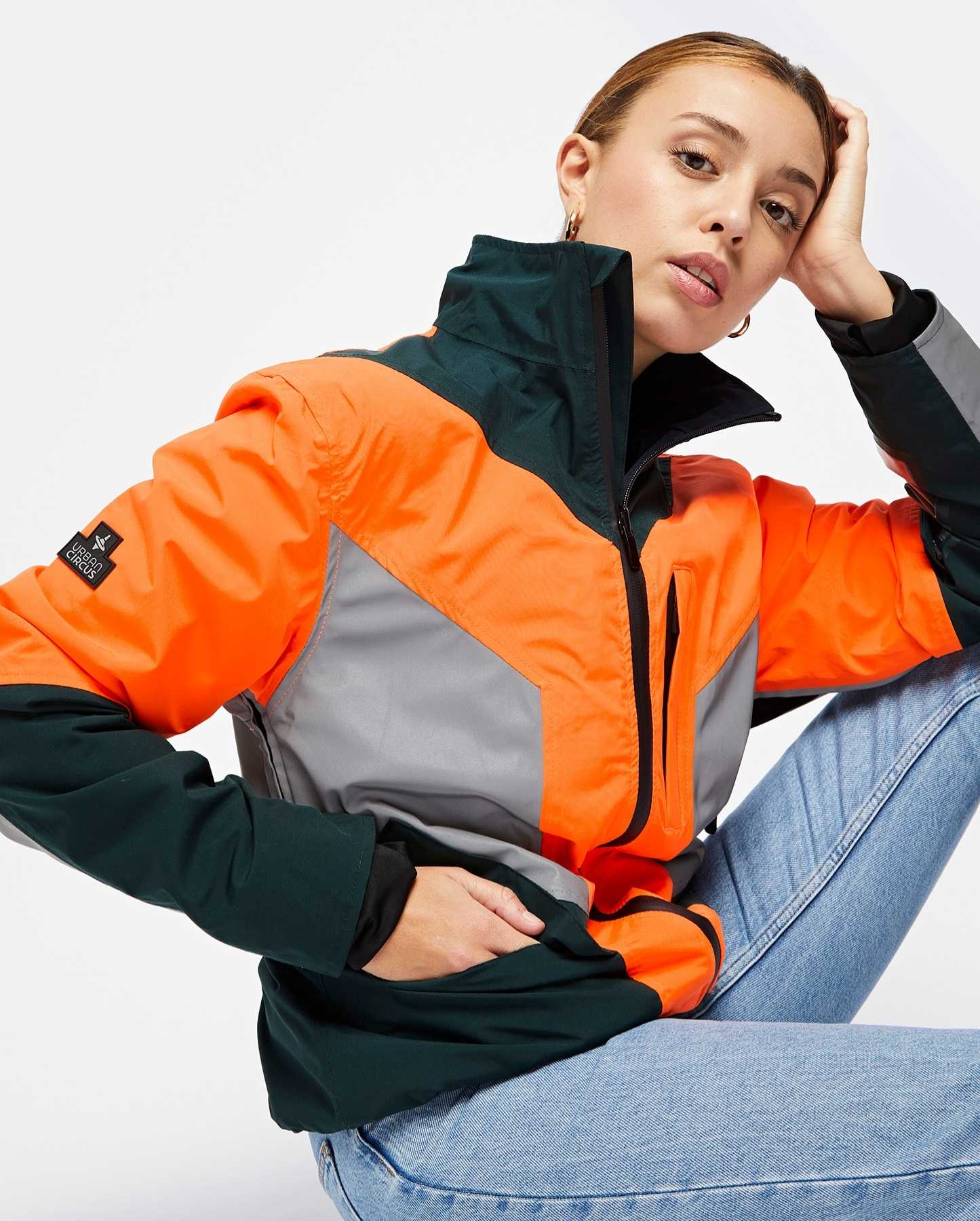 Blouson orange online femme